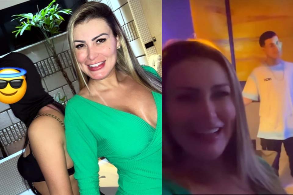 Andressa Urach protagoniza cena íntima mulher e filho faz filmagem