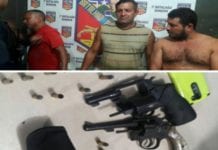 Trio armado é preso acusado de roubar e ameaçar vitima em chacara