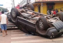 Capotamento é registrado na Jorge Teixeira em Porto Velho – VÍDEO