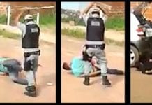 Policiais são filmados batendo com pedaço de pau em assaltantes algemados no Acre. Veja vídeo