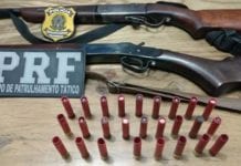 Dois homens são presos com espingarda na RO-459