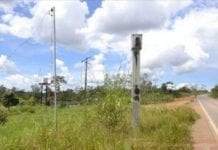 Radar às margens da BR-364 é danificado por vândalos em Vilhena