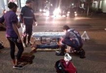Acidente – Mulher é socorrida pelo SAMU após acidente na capital