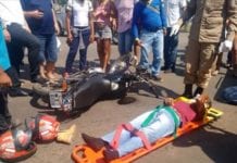 Colisão entre carro e moto deixa dois feridos em Ouro Preto