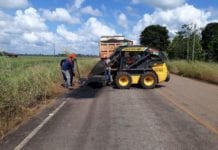 Começa restauração dos 28 quilômetros da rodovia de acesso ao distrito de Triunfo em Candeias do Jamari