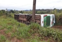 Acidente com ônibus deixa criança morta e vários feridos na BR-364
