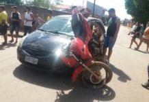 Acidente – Mulher é socorrida às pressas após grave acidente