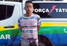 Jovem é preso pela Força Tática por tráfico de entorpecentes