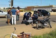 Motociclista sofre fratura ao atropelar idosa na BR-364