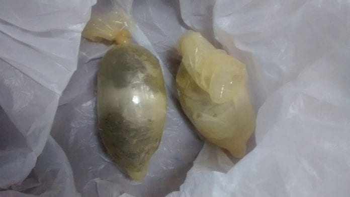 entorpecentes-estavam-enrolado-em-preservativos