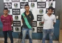 Trio é preso em veículo após praticar arrastão em residência