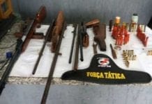 Pimenta Bueno – Durante cumprimento de Ordem Judicial, armas de fogo e munições são apreendidas; três homens foram presos