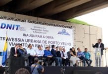 Ministro dos Transportes inaugura viaduto na BR 364 em Porto Velho