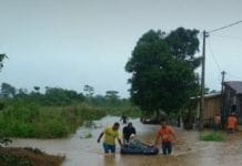 Chuva faz nível de rio subir e deixa 50 famílias desalojadas em distrito de RO
