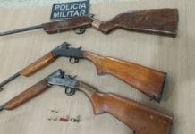 PM em Ariquemes prendem homens por posse irregular e comércio ilegal de armas