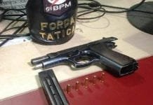 Porto Velho: Trio em automóvel é preso com pistola