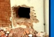 Bando faz buraco em parede e pratica arrastão em loja de joias