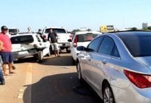 Grave colisão envolvendo vários veículos deixa uma vítima na BR-364