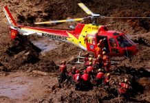 Bombeiros lançarão flores no local de rompimento de barragem