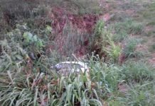 Carro cai em córrego após colisão na avenida Jorge Teixeira em Porto Velho