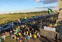Manifestantes realizam atos em apoio ao governo Bolsonaro em Rondônia