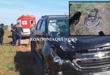 Jovem morre atropelado na BR-319 após perder o freio da bicicleta