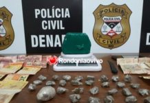 Mãe e filho são flagrados com quase meio quilo de droga em boca de fumo