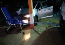 Motorista foge da polícia pela contra mão e derruba portão do Samu em Porto Velho