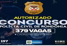 VÁRIOS CARGOS: Concurso Polícia Civil RO é autorizado com mais de 300 vagas