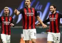 Na volta de Ibrahimovic, Milan ganha e segue luta por vaga na Liga dos Campeões