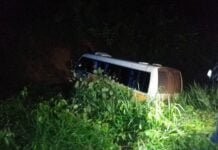 DESGOVERNADO: Ônibus com time de futebol cai em ribanceira e deixa 26 feridos na BR-319