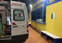 Ambulância que transportava bebê é apreendida com 64 tabletes de cocaína