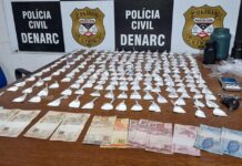 Denarc fecha boca de fumo com quase 200 porções de cocaína