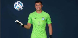 Mycael, goleiro rondoniense, veste a número 1 da Seleção Brasileira sub-20