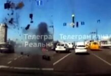 Ucrânia: Fragmento de míssil cai próximo a carro em Kiev