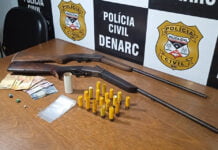 Denarc prende investigado com armas e drogas em Jaci-Paraná
