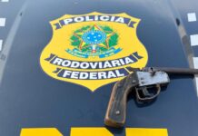 PRF apreende arma de fogo de fabricação artesanal