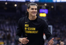 Único brasileiro na NBA, Gui Santos faz sua melhor performance em vitória dos Warriors