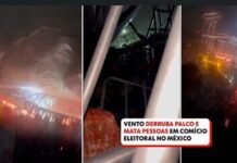 Rajada de vento derruba palco e mata 9 em comício eleitoral no México