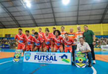 Atletas, autoridades e torcedores lotam Ginásio Dudu na solenidade de abertura da 1ª Copa de Futsal de Base