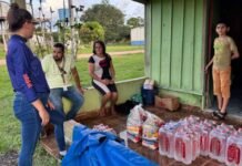 Defesa Civil realiza ação humanitária em comunidades rurais atingidas pela cheia do rio Madeira