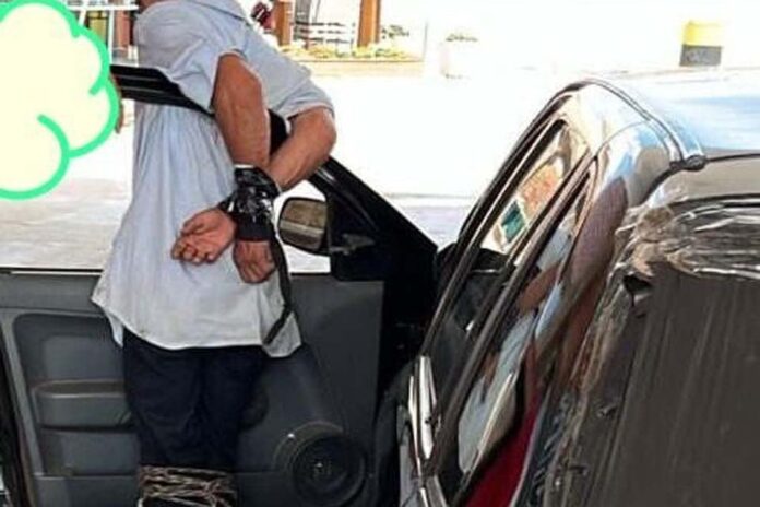 Acusado de roubar carro em Rolim de Moura é encontrado amarrado na BR 364