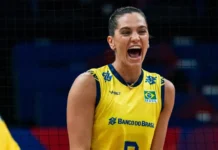 Central Julia Kudiess é eleita a 5ª melhor jogadora do vôlei mundial