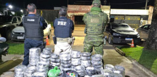 Operação conjuta apreende 173 kg de maconha em São Miguel do Guaporé