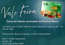 Pimenta Bueno: Prefeitura realiza lançamento do cartão Vale-Feira para servidores municipais