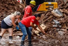 Sobe para 72 o número de mortos nas chuvas em Minas Gerais