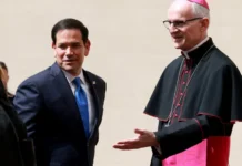 Secretário de Estado dos EUA chega ao Vaticano para encontrar o papa Leão 14
