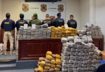 Forças de segurança apreendem 460 kg de drogas escondidos em carro na região de fronteira