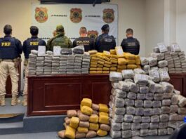 Forças de segurança apreendem 460 kg de drogas escondidos em carro na região de fronteira