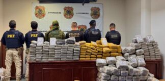 Forças de segurança apreendem 460 kg de drogas escondidos em carro na região de fronteira